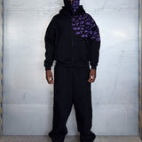 "SASUKE UCHIHA X CURSE MARKS" BALACLAVA ZIP HOODIE