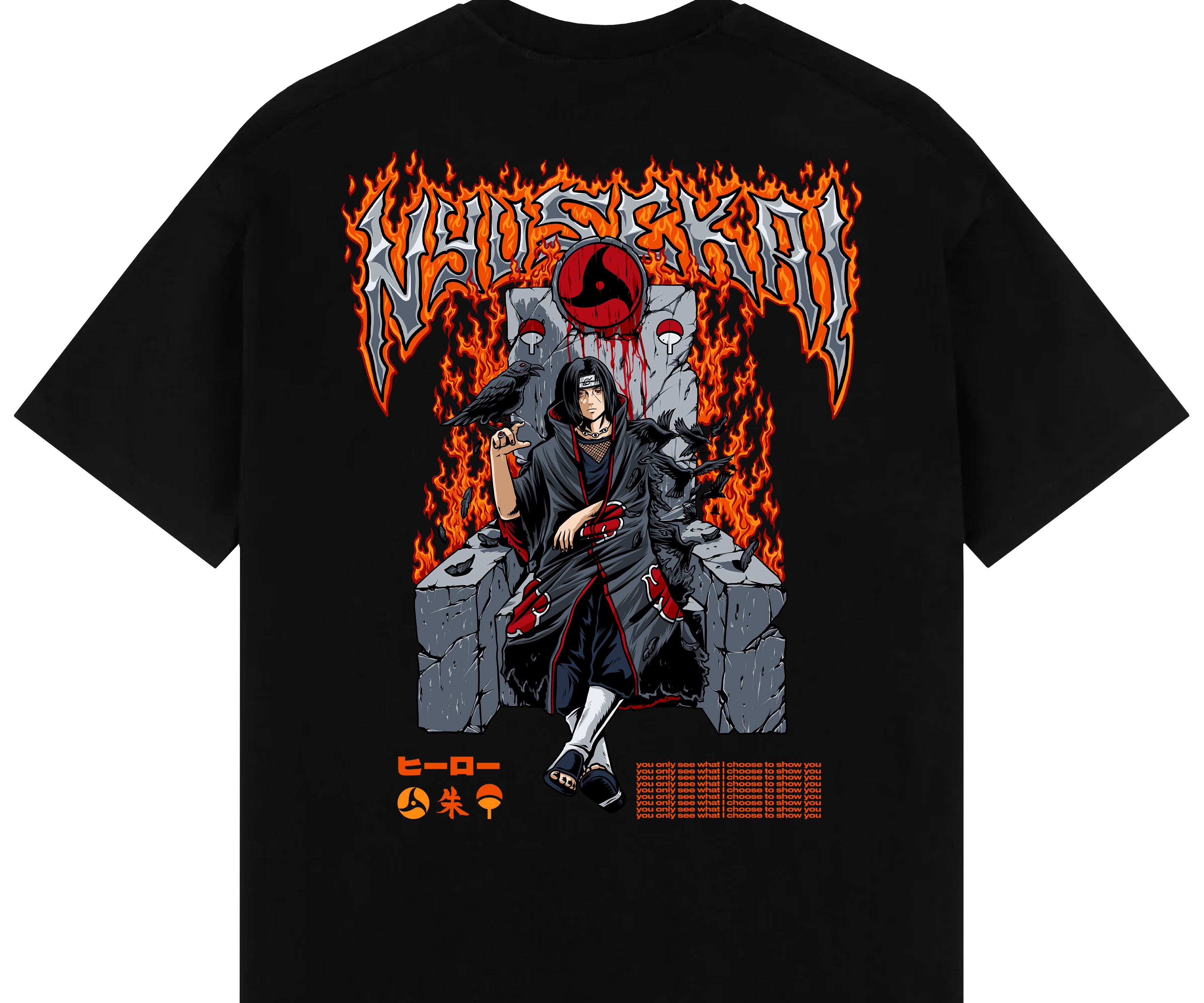 "Itachi X Throne - Naruto Shippuden" Oversize T-Shirt V2