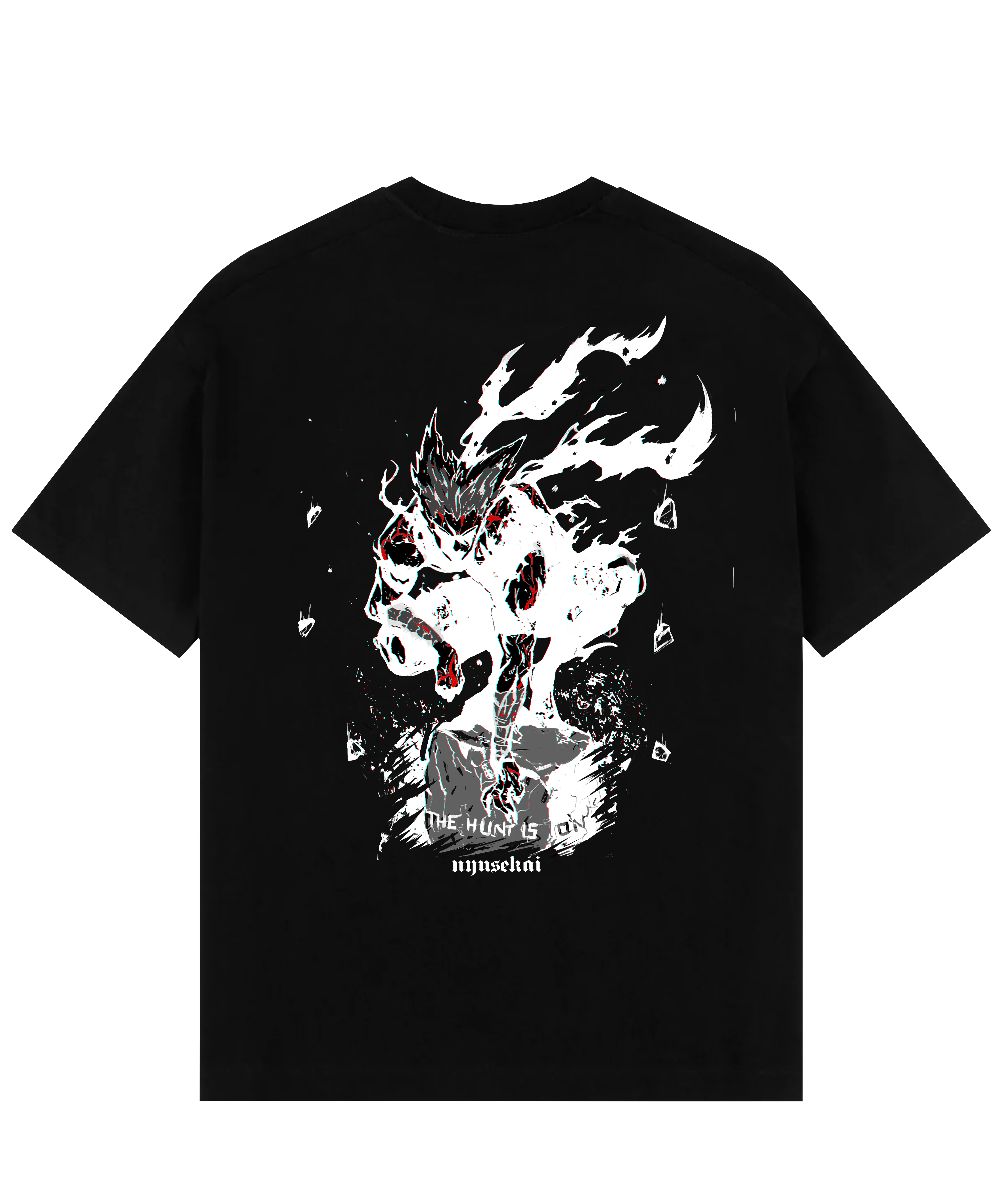 "Garou X THE HUNT IS ON - One Punch Man" Oversized T-Shirt