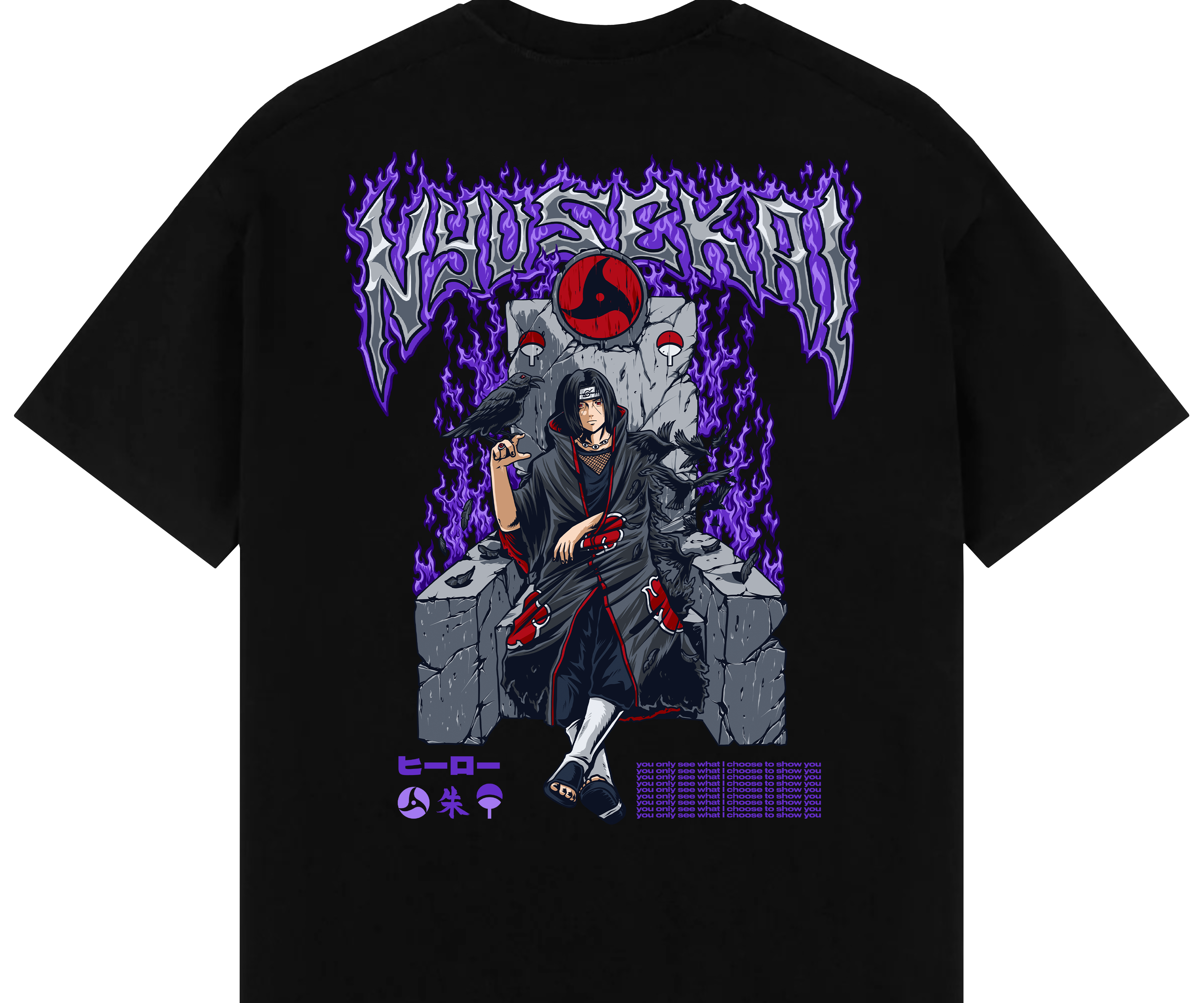 "Itachi X Throne - Naruto Shippuden" Oversize T-Shirt V1