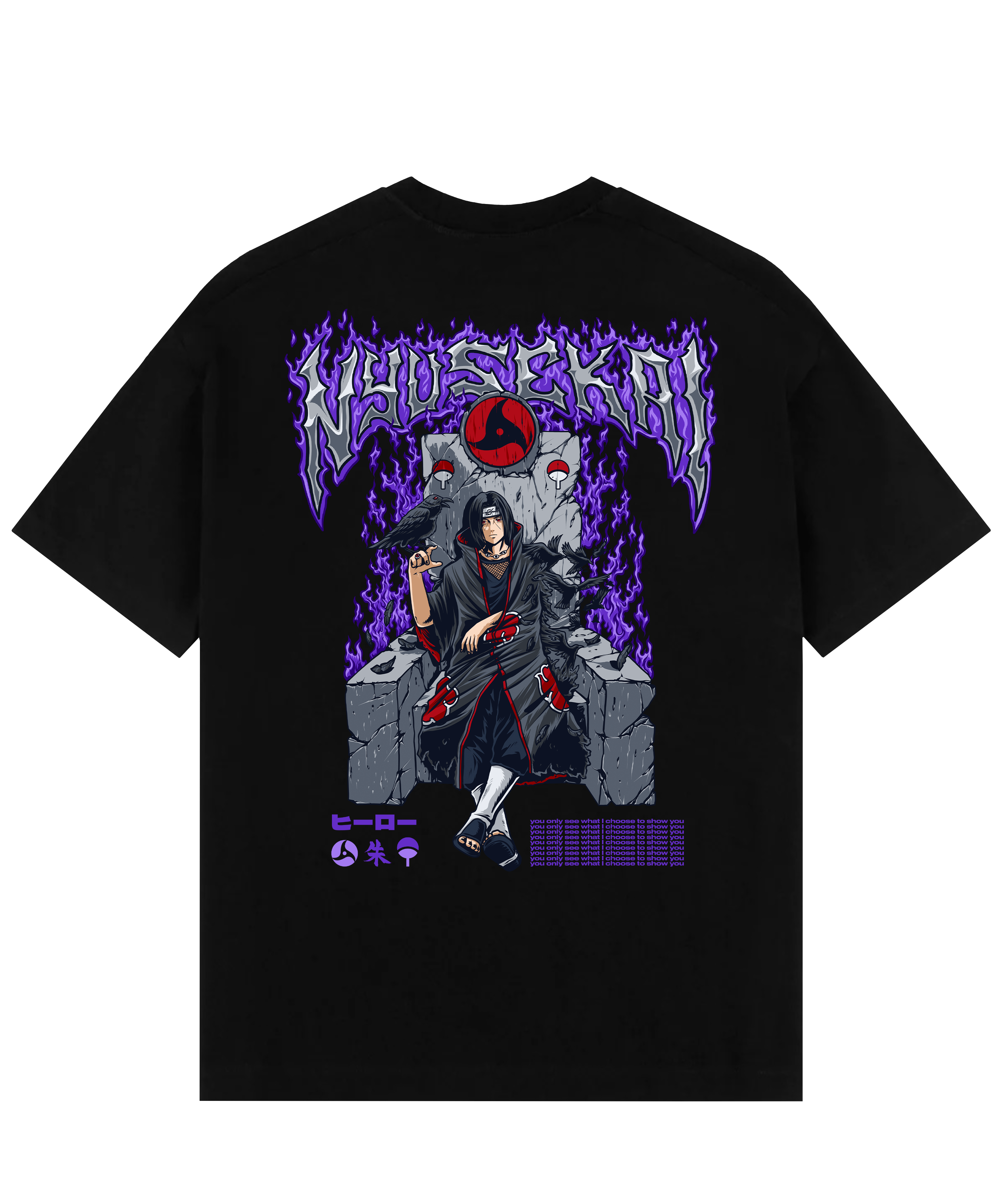 "Itachi X Throne - Naruto Shippuden" Oversize T-Shirt V1