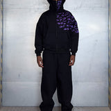 "SASUKE UCHIHA X CURSE MARKS" BALACLAVA ZIP HOODIE