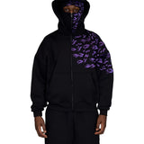 "SASUKE UCHIHA X CURSE MARKS" BALACLAVA ZIP HOODIE