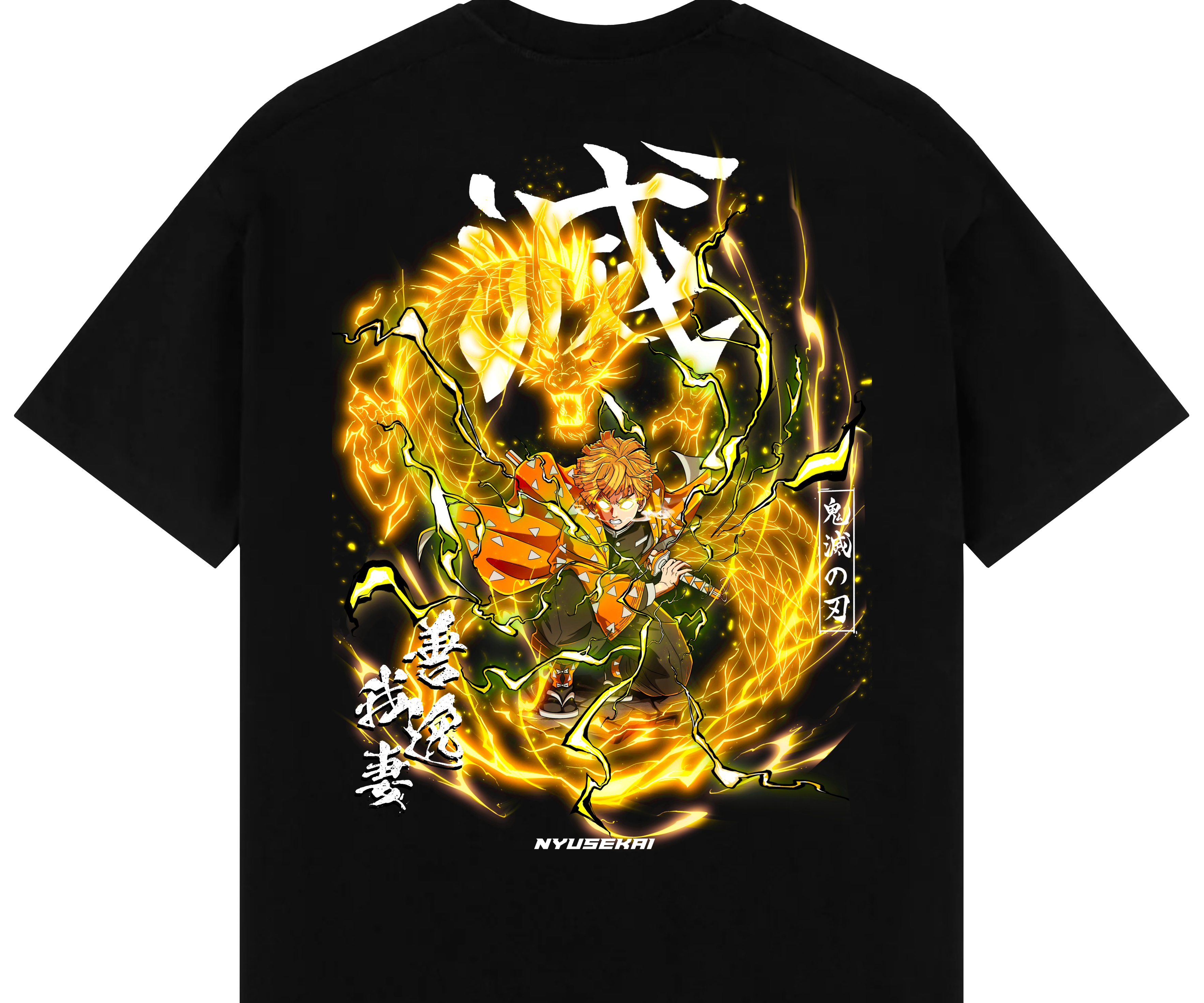 "Zenitsu X Thunder Dragon - Demon Slayer" Oversize T-Shirt