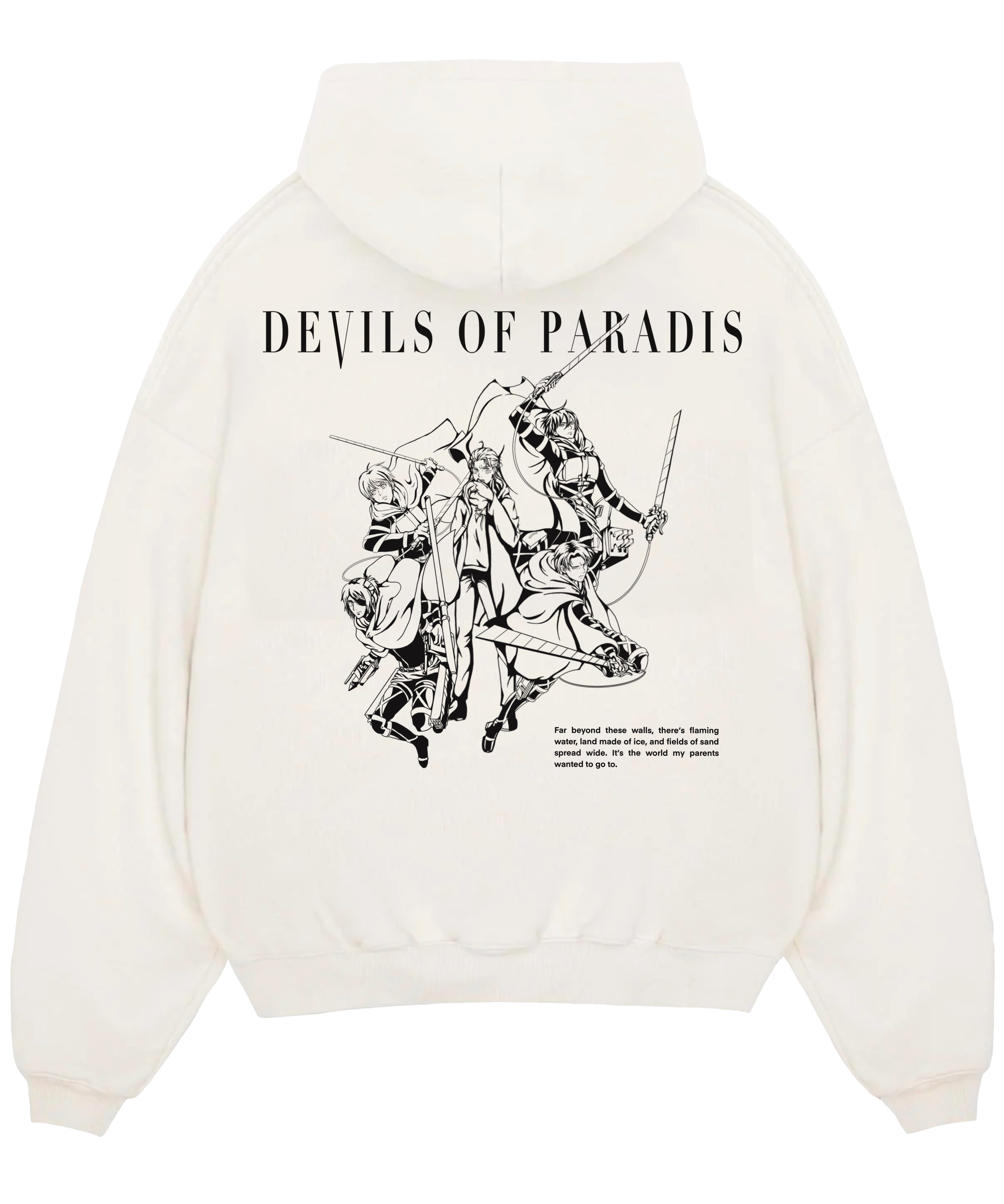 Sweat à capuche oversize "Devils Of Paradis - AOT"
