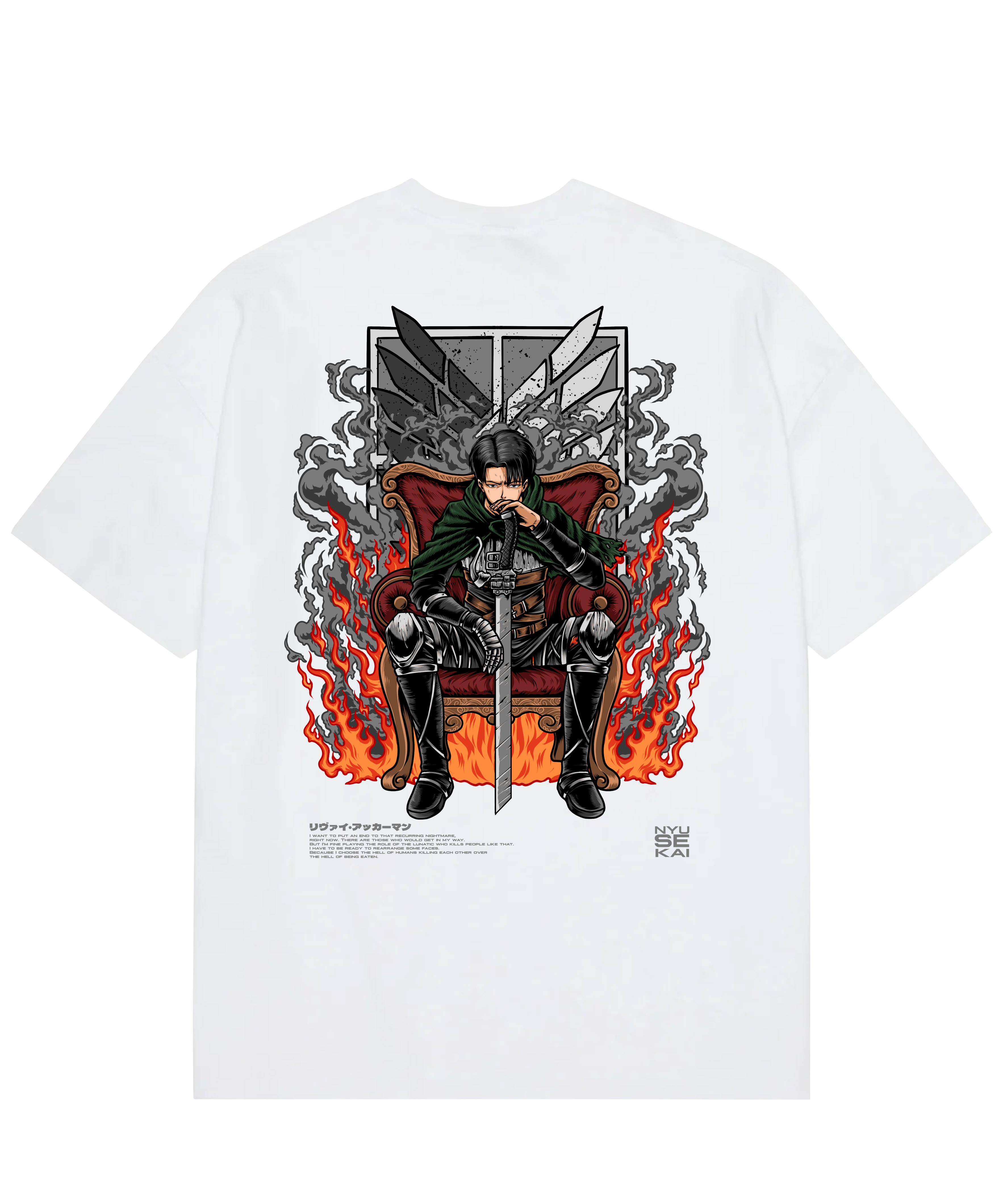 "Levi X Throne - AOT" Oversized T-Shirt