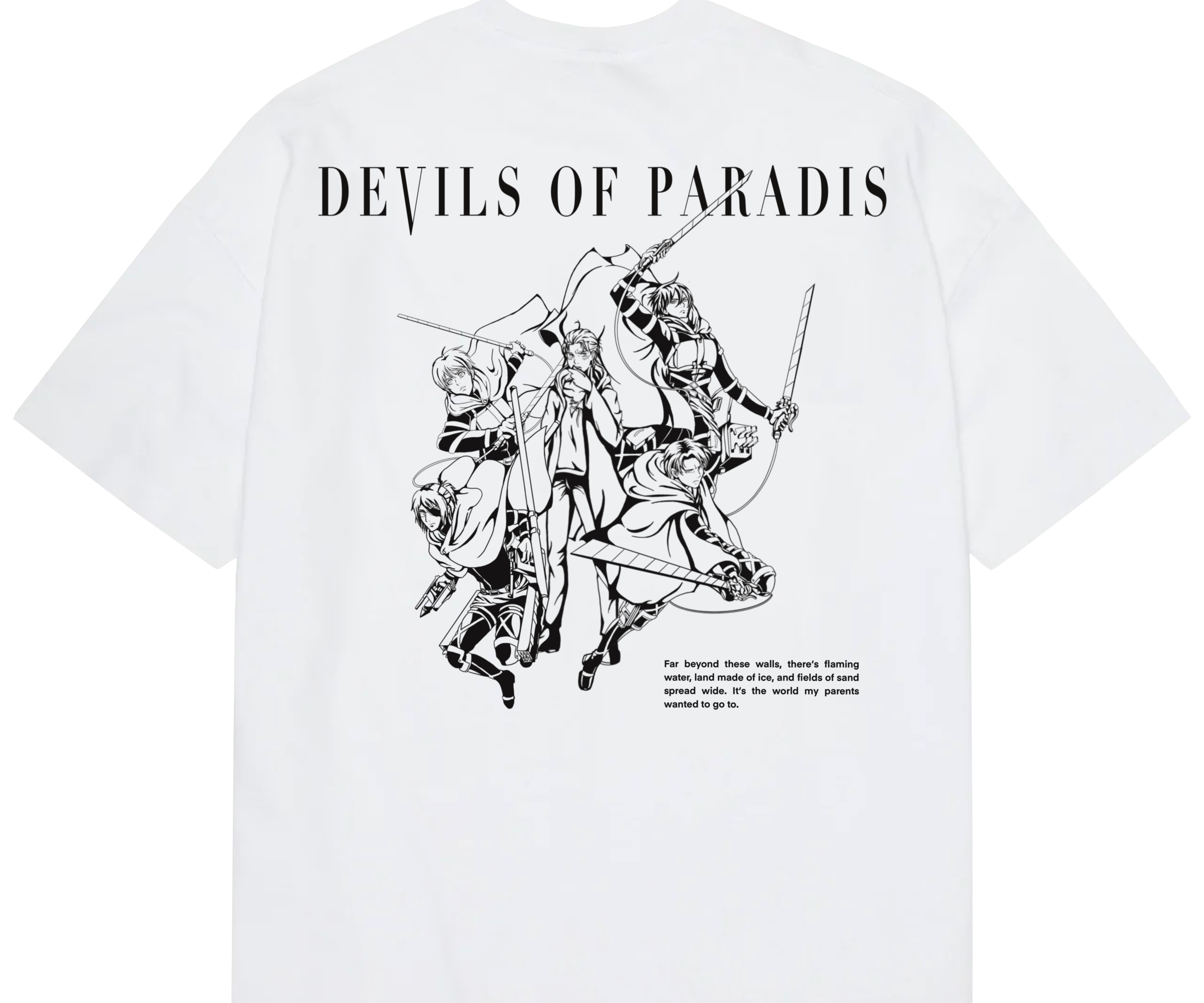 "Devils Of Paradis - AOT" Oversized T-Shirt
