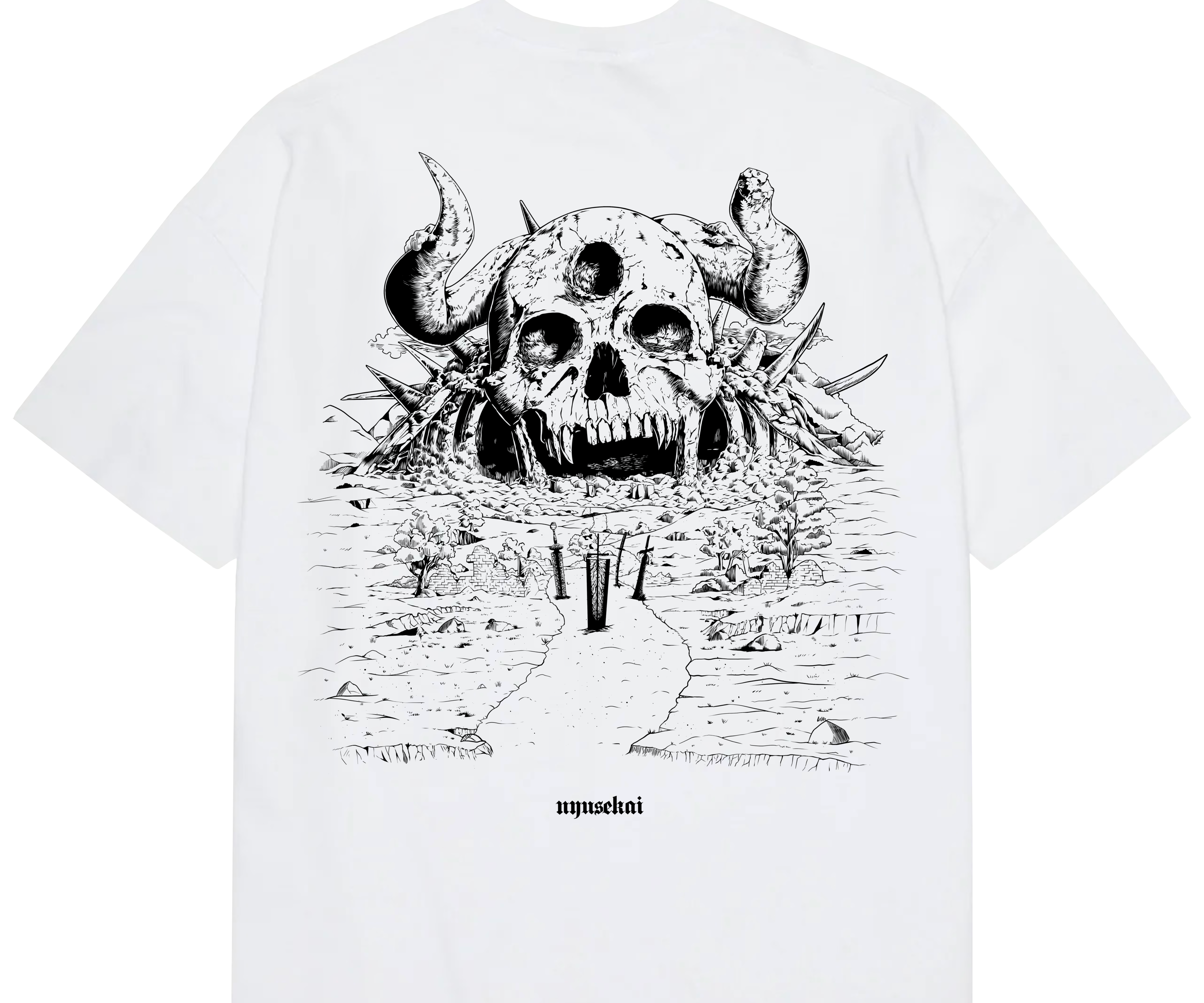 "Demon Skull - Black Clover" Oversized T-Shirt